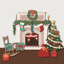 Load image into Gallery viewer, Dies: Honey Bee Stamps-Lovely Layers: Fireplace Holiday Add-On
