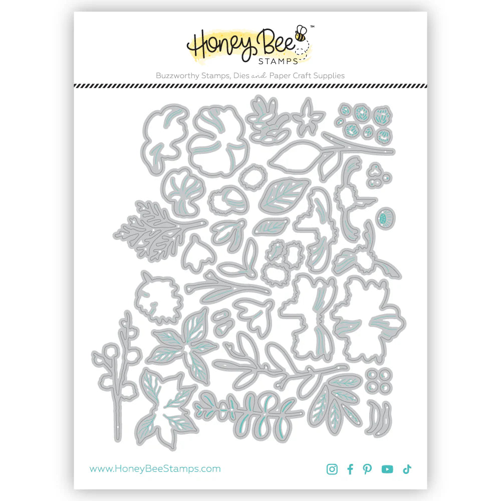 Dies: Honey Bee Stamps-Lovely Layers: Mini Holiday Florals