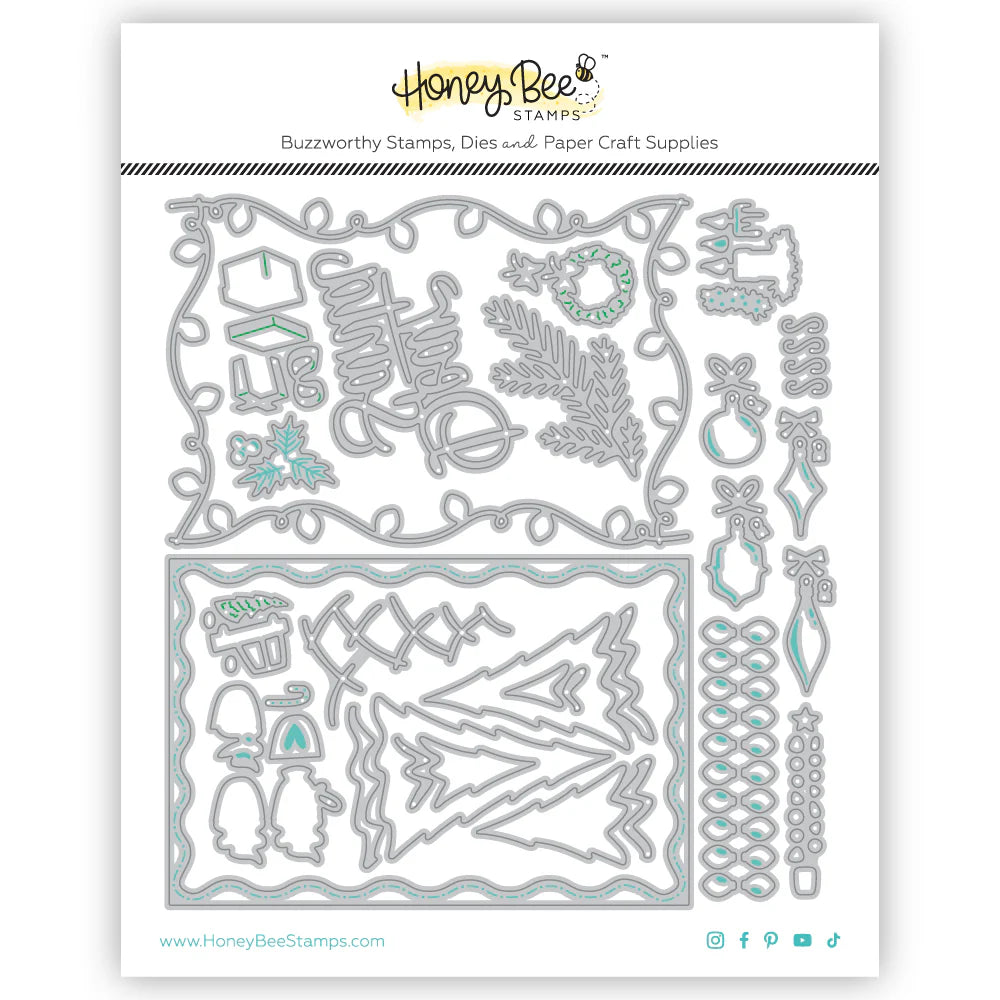 Dies: Honey Bee Stamps-Postcard - Holiday Add-On -