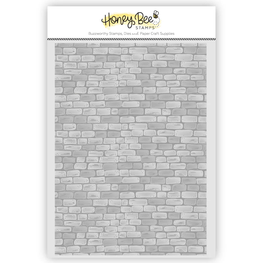 Embossing Folders: Honey Bee Stamps-Rustic Brick Wall - 3D Embossing Folder