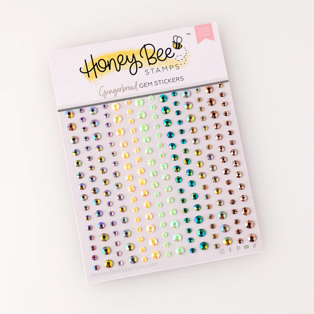 Embellishments: Honey Bee Stamps-Gingerbread Gem Stickers - 210 Count