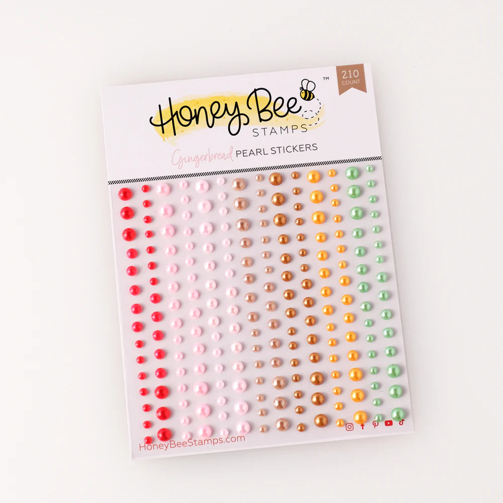 Embellishments: Honey Bee Stamps-Gingerbread - Pearl Stickers - 210 Count