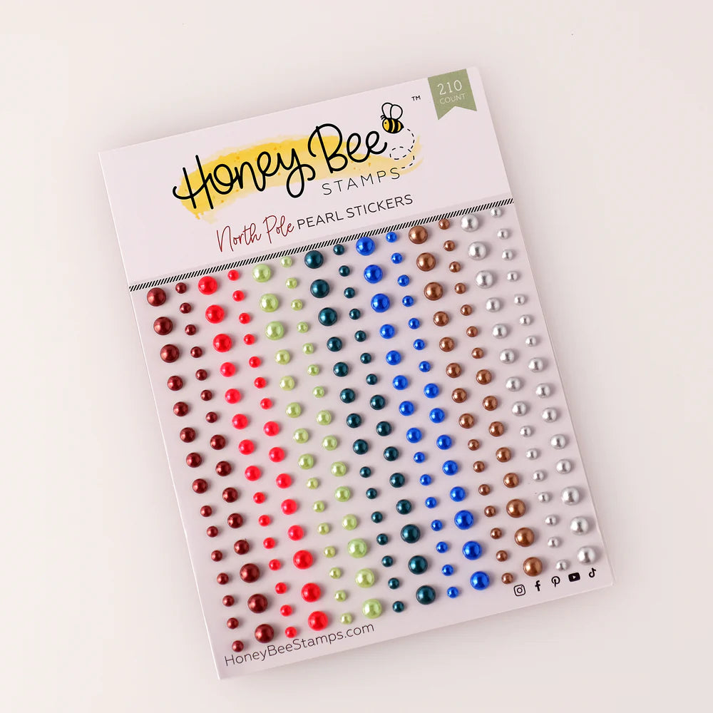 Embellishments: Honey Bee Stamps-North Pole - Pearl Stickers - 210 Count