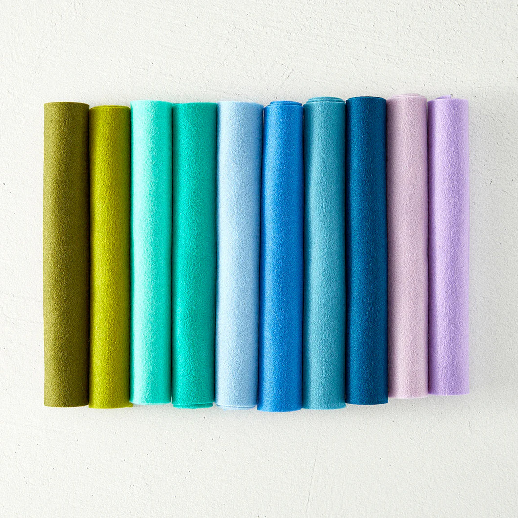 Fibers: Spellbinders-MERINO WOOL FELT SHEETS - COOL COLLECTION