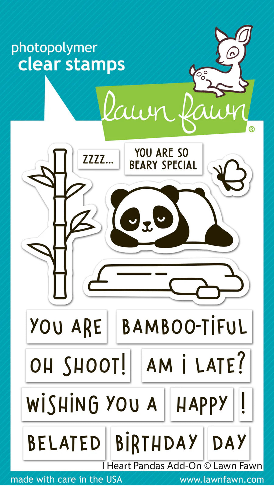 Stamps: Lawn Fawn-I Heart Pandas Add-On