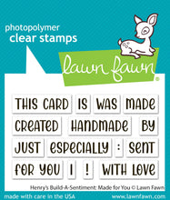 Load image into Gallery viewer, Stamps: Lawn Fawn-Henry’s Build-A-Sentiment: Made For You
