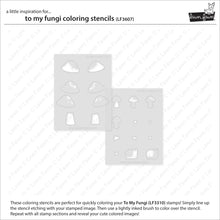 Load image into Gallery viewer, Stencils: Lawn Fawn-To My Fungi Coloring Stencils
