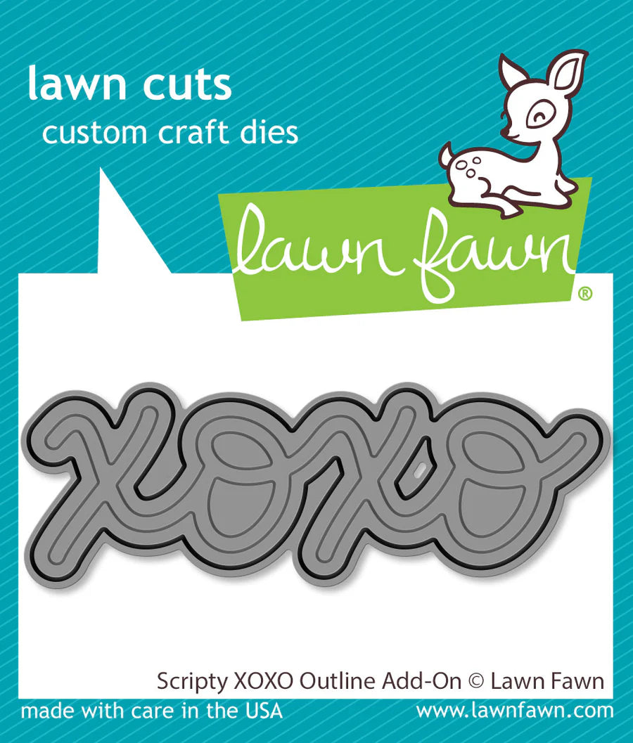 Dies: Lawn Fawn-Scripty XOXO Outline Add-On