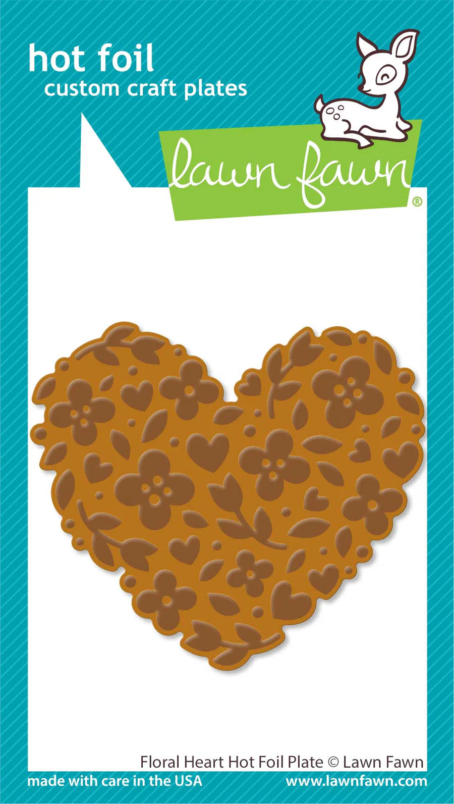 Hot Foil: Lawn Fawn-Floral Heart Hot Foil Plate