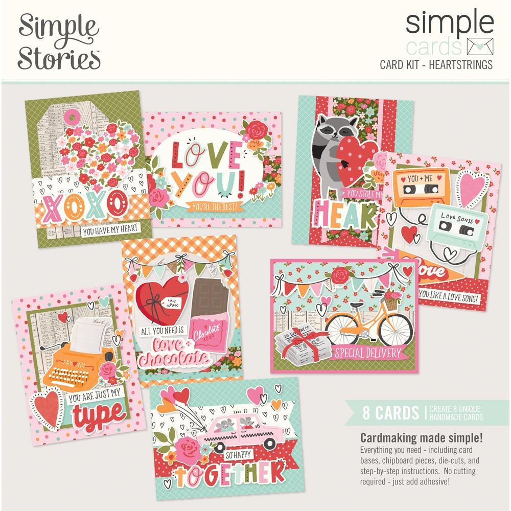 Card Kits: Simple Stories Simple Cards Card Kit-Heartstrings