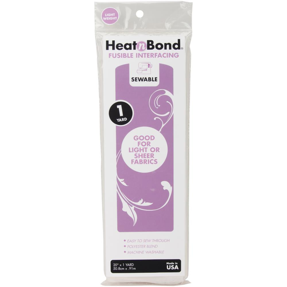 Fibers: HeatnBond Lightweight Iron-On Fusible Interfacing-20”x36”