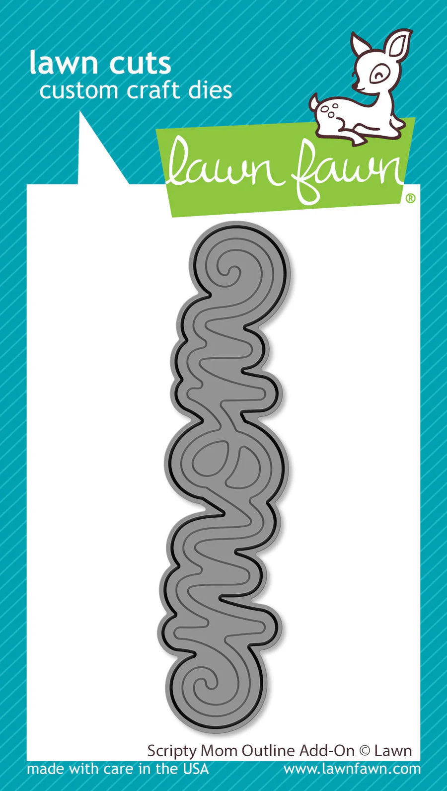 Dies: Lawn Fawn-Scripty Mom Outline Add-On