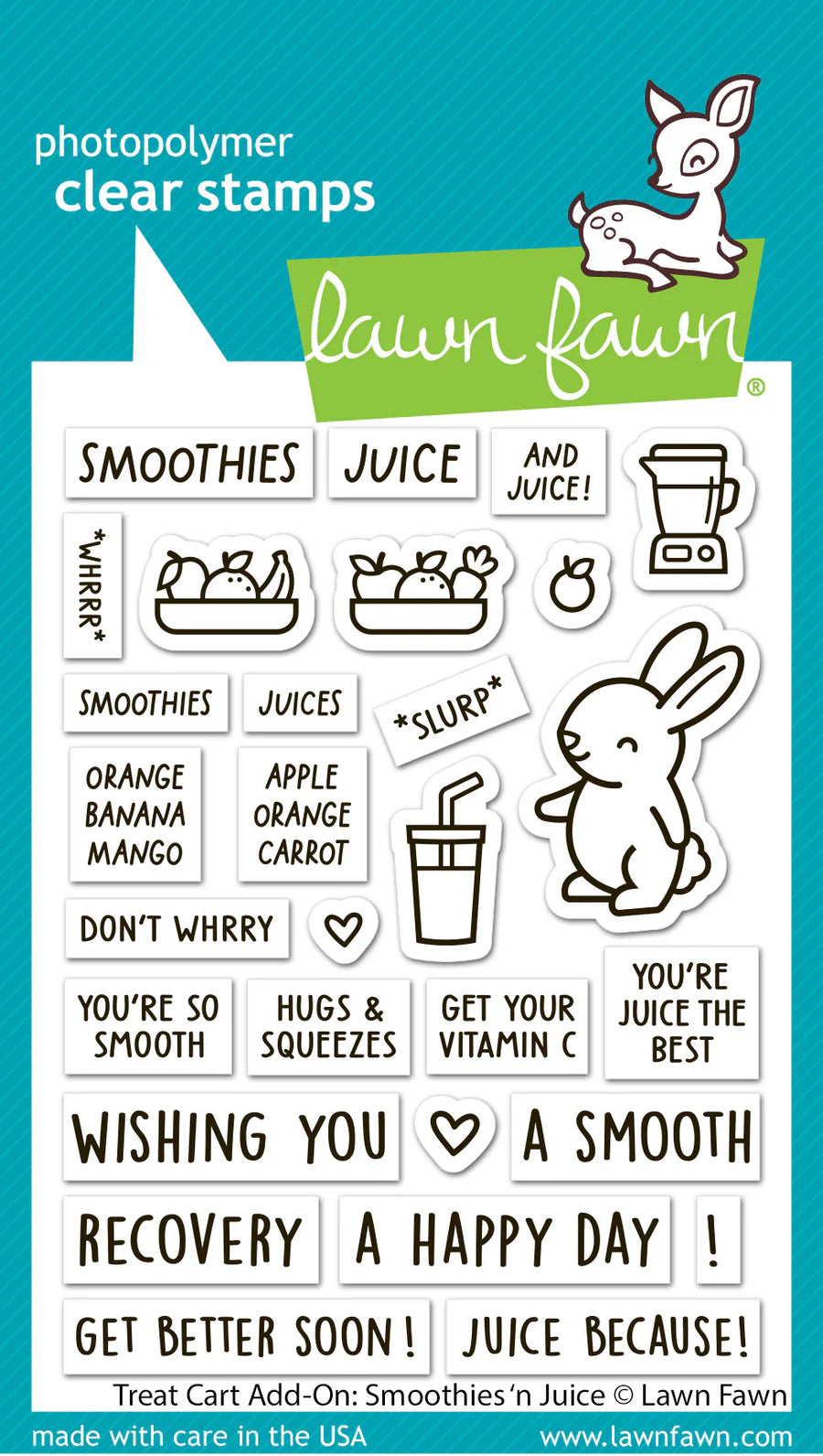 Stamps: Lawn Fawn-Treat Cart Add-On: Smoothies ‘n Juice