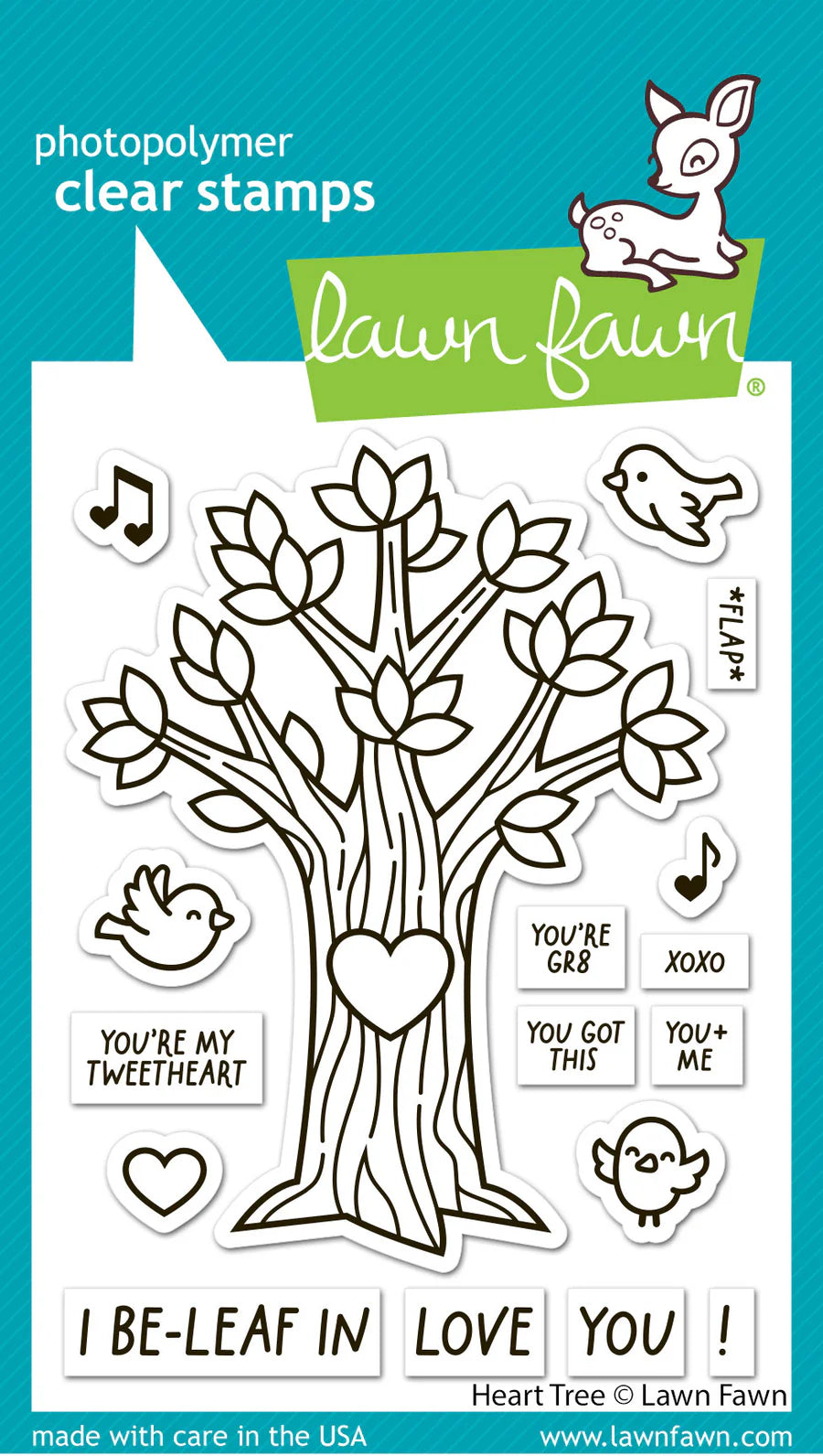 Stamps: Lawn  Fawn-Heart Tree