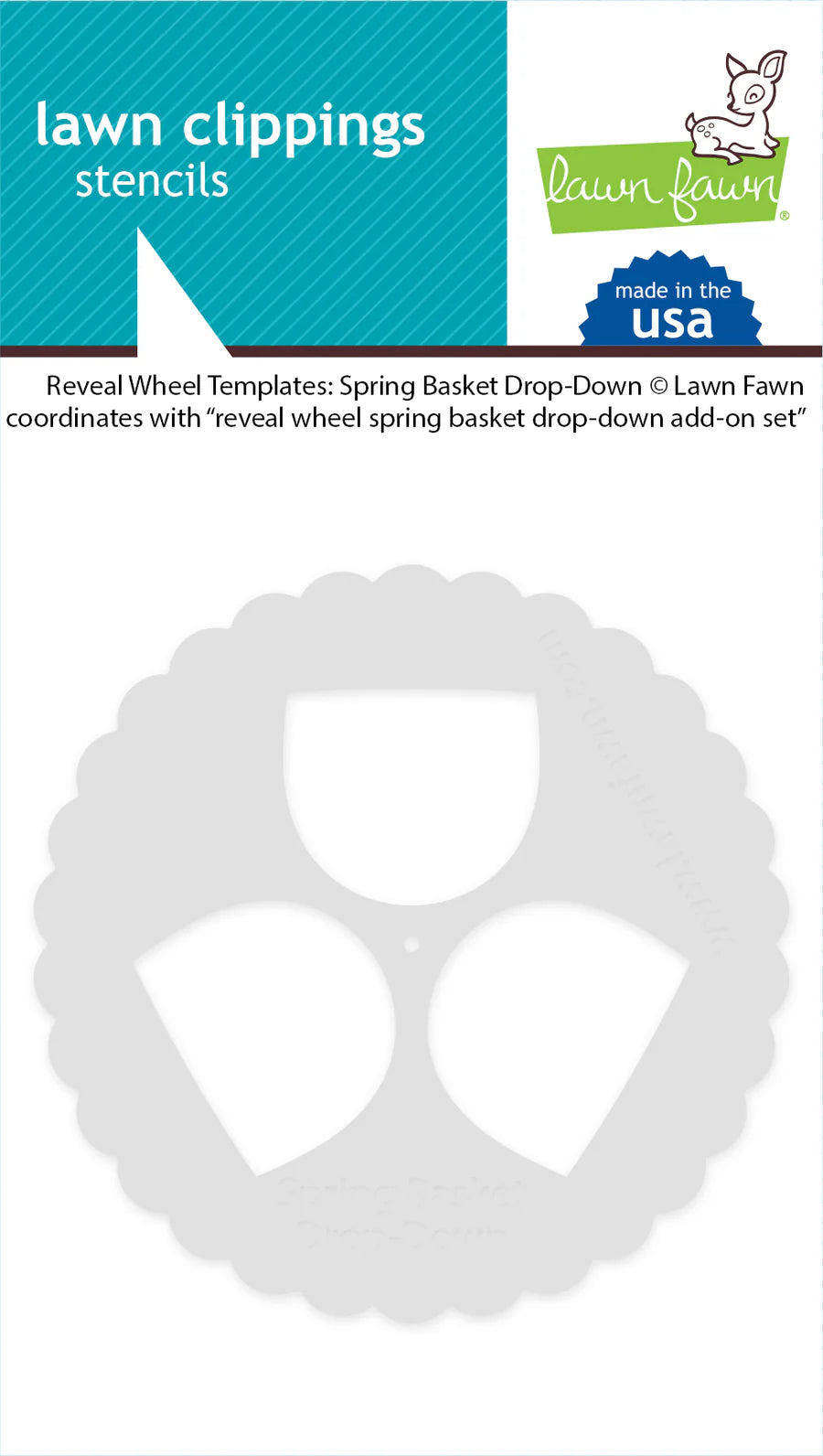 Stencils: Lawn Fawn-Reveal Wheel Spring Basket Drop Down