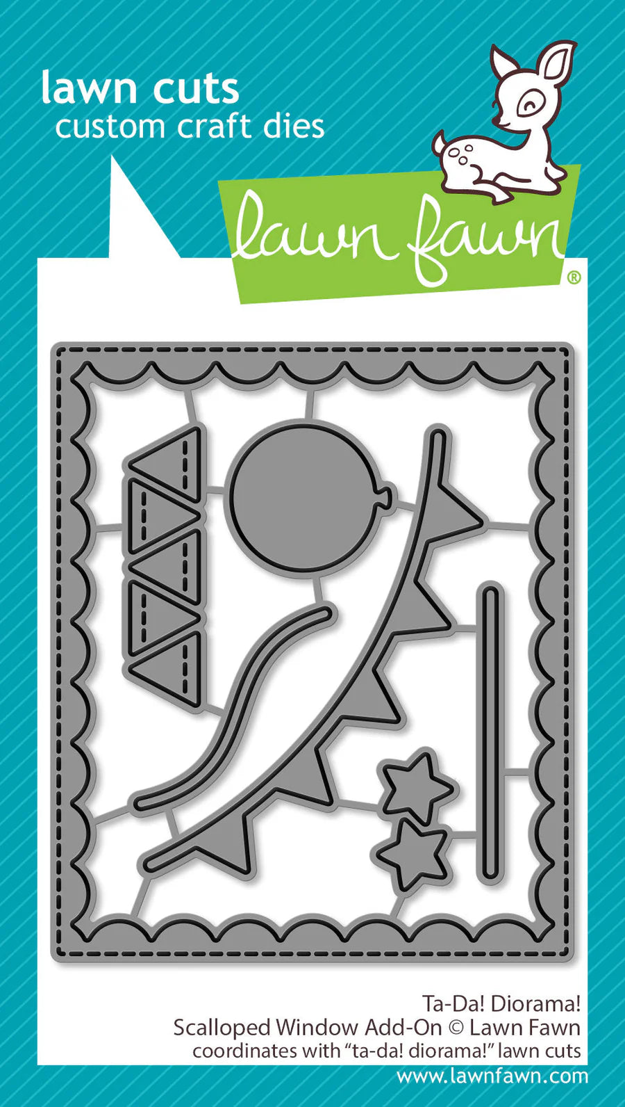 Dies: Lawn Fawn - ta-da! diorama! scalloped window add-on