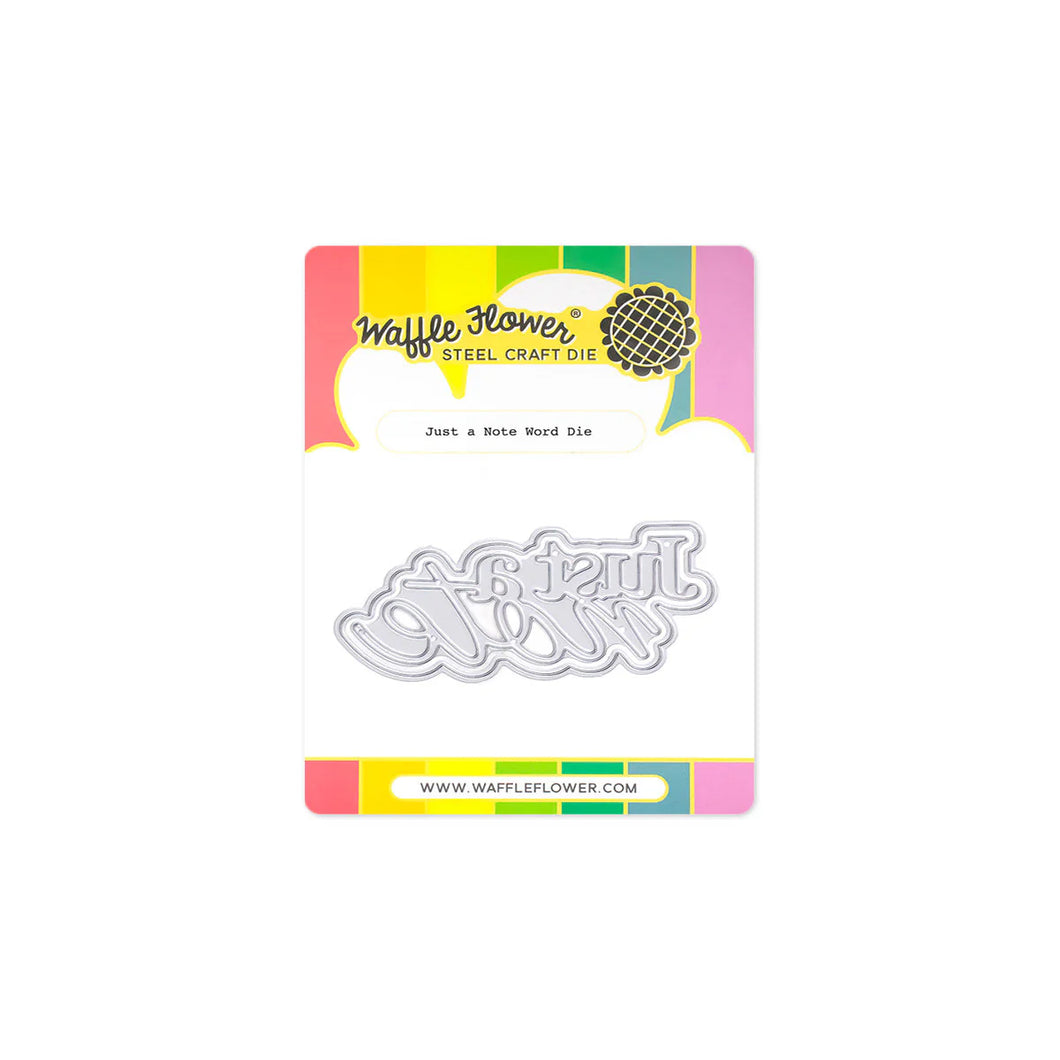 Dies: Waffle Flower-Just a Note Word Die
