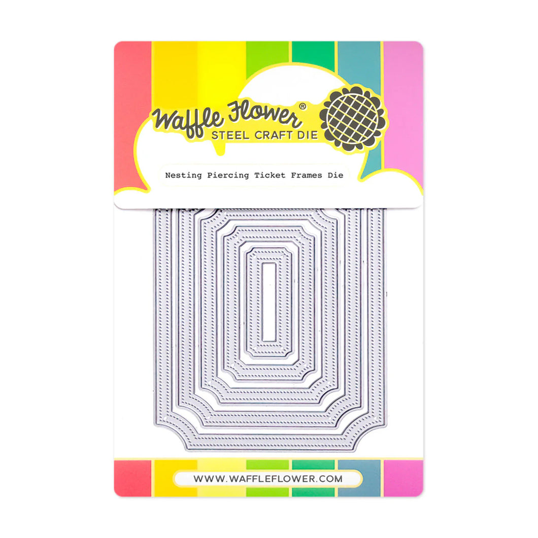 Dies: Waffle Flower-Nesting Piercing Ticket Frames Die