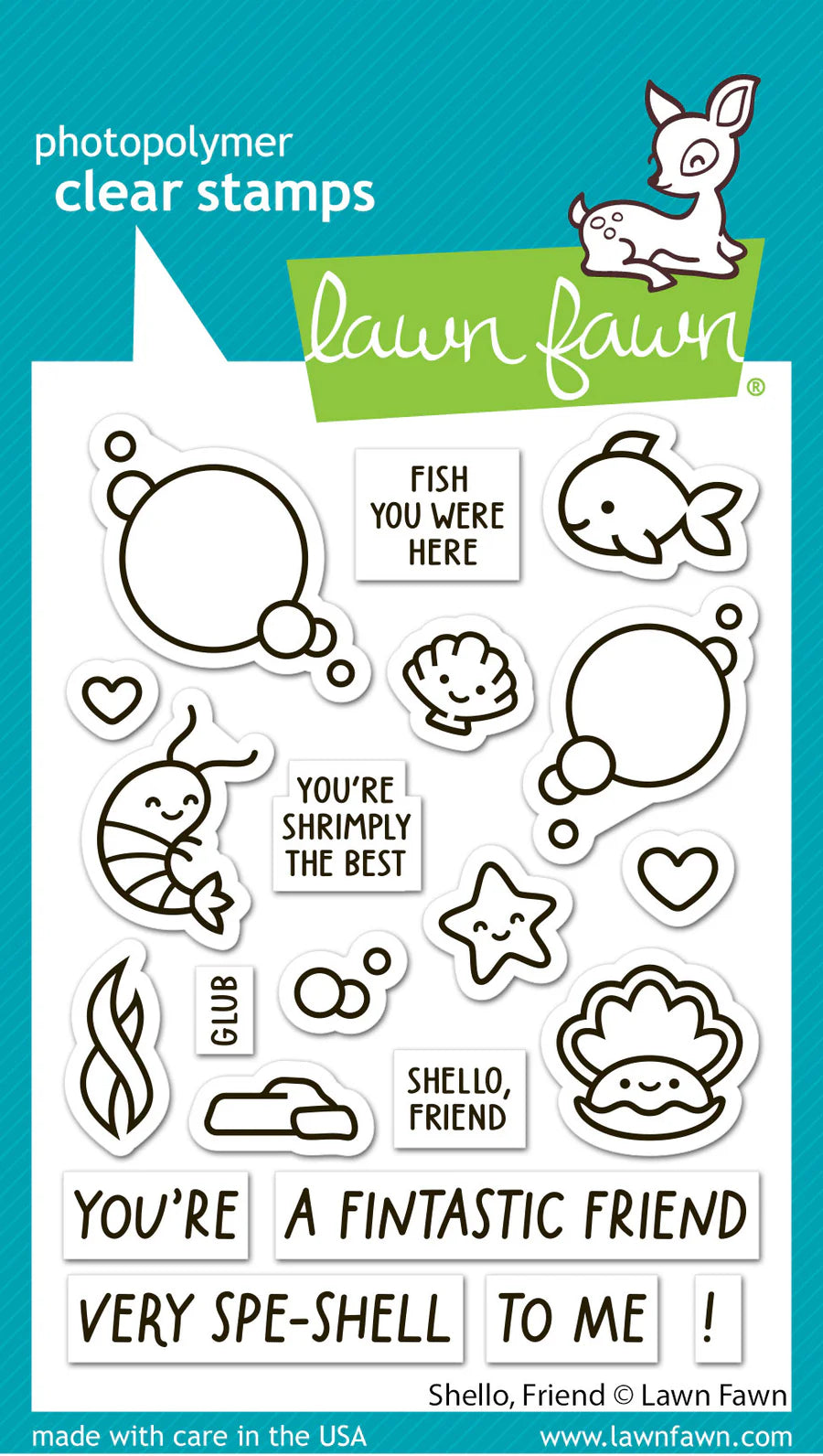Stamps: Lawn Fawn-Shello, Friend