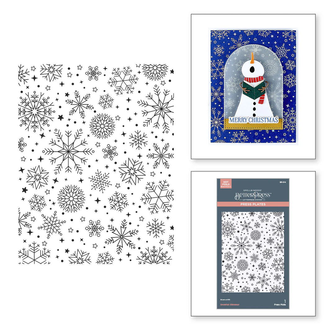 BetterPress: Spellbinders-SNOWFALL SHIMMER BETTERPRESS PLATE FROM THE WONDERLAND COLLECTION