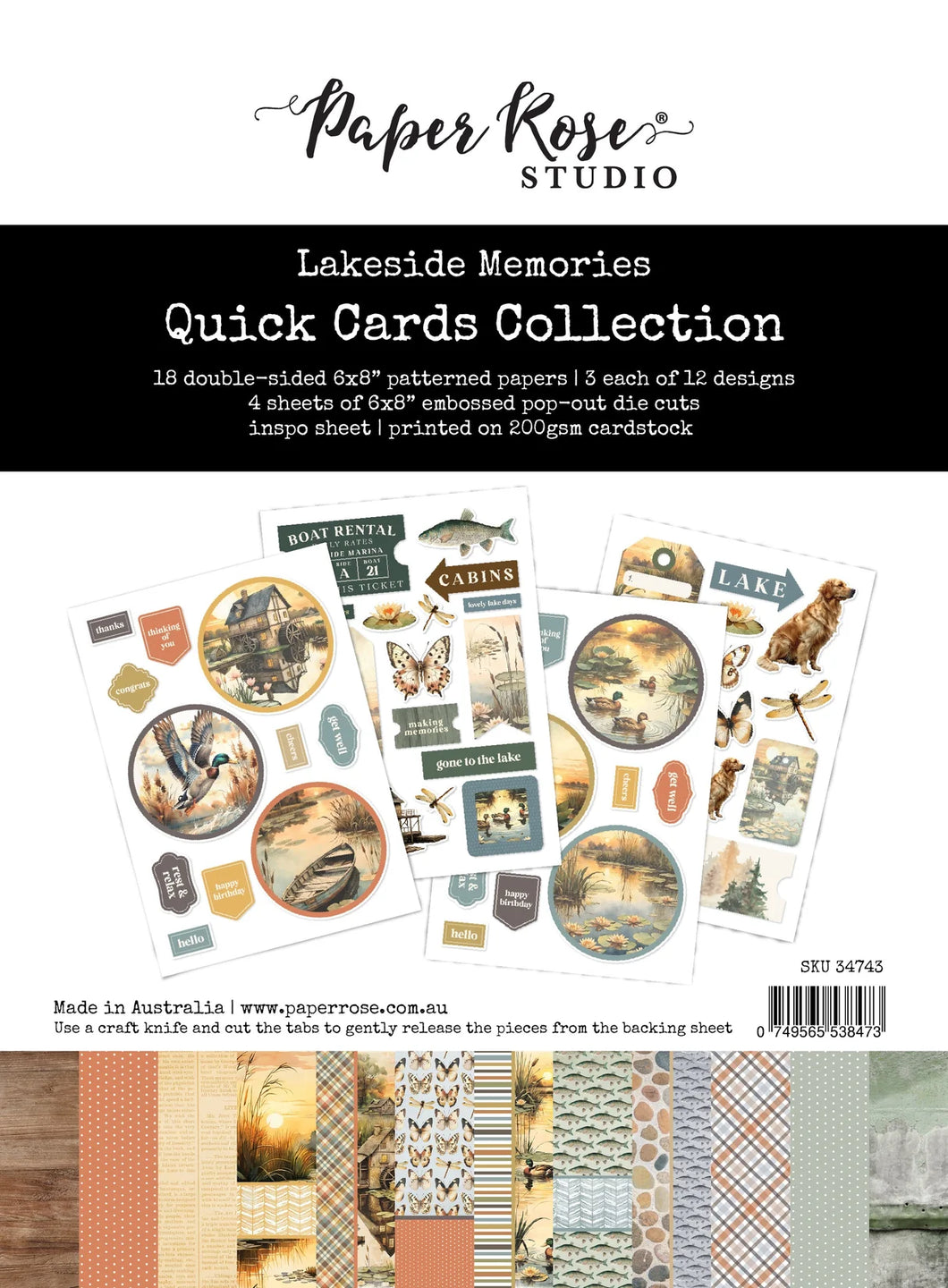 Card Kit: Paper Rose - Quick Cards Collection - Lakeside Memories