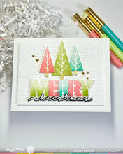 Load image into Gallery viewer, Die and Stencil Combo: Waffle Flower-Overlapping Merry Die-n-stencil
