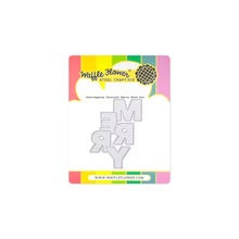 Dies: Waffle Flower-Overlapping Vertical Merry Word Die