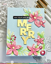Load image into Gallery viewer, Dies: Waffle Flower-Overlapping Vertical Merry Word Die
