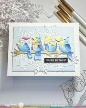 Load image into Gallery viewer, Stencils: Waffle Flower-Birdie Friends in Winter Stencil
