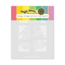 Load image into Gallery viewer, Stencils: Waffle Flower-Postage Collage Vertical Tree Stencil
