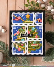 Load image into Gallery viewer, Stencils: Waffle Flower-Postage Collage Vertical Tree Stencil
