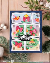 Load image into Gallery viewer, Stencils: Waffle Flower-Postage Collage Vertical Tree Stencil

