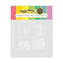 Load image into Gallery viewer, Stencils: Waffle Flower-Postage Collage Dear Santa Stencil
