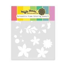 Stencils: Waffle Flower-Poinsettia Frame Coloring Stencil