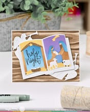 Load image into Gallery viewer, Stencils: Waffle Flower-Open Book Nativity Stencil
