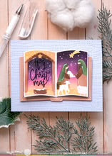 Load image into Gallery viewer, Stencils: Waffle Flower-Open Book Nativity Stencil
