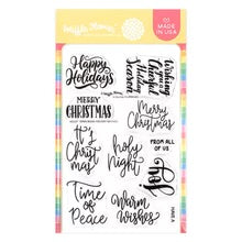 Load image into Gallery viewer, Stamps: Waffle Flower-Open Book Holiday Sayings Stamp Set
