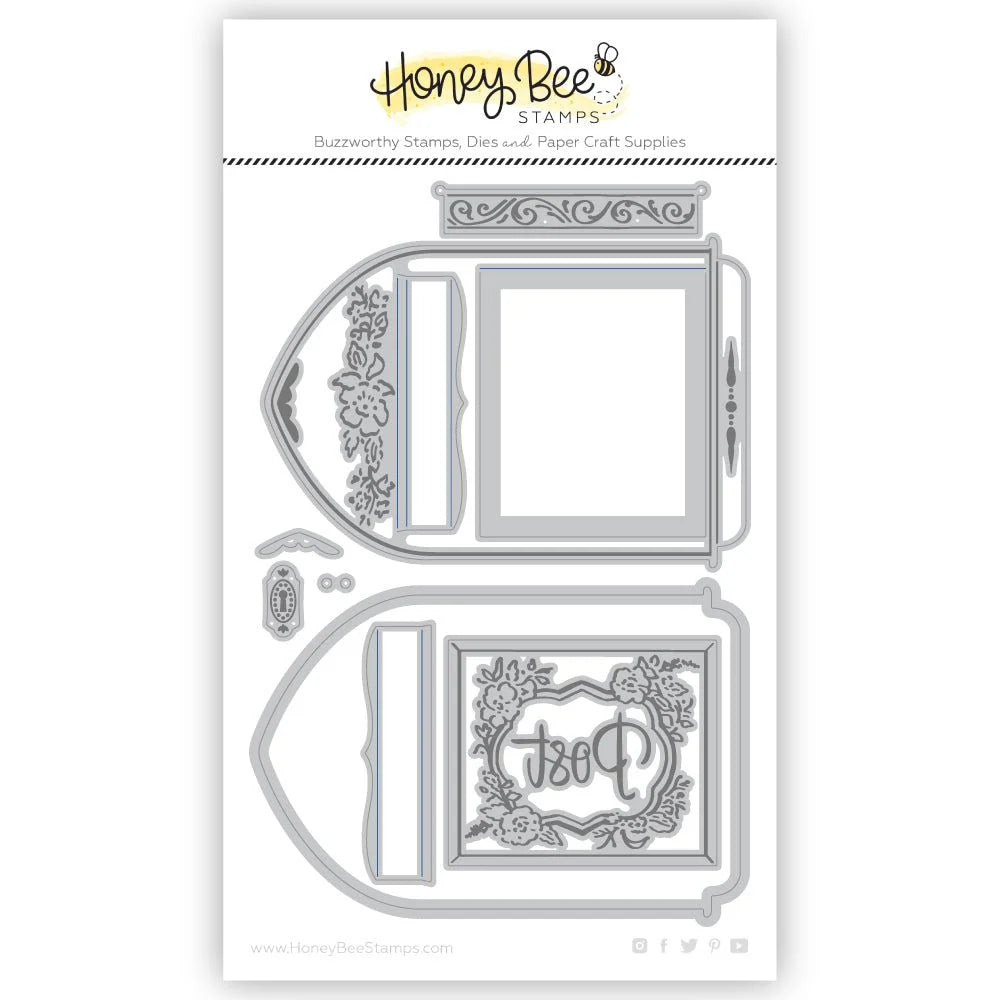 Dies: Honey Bee Stamps-Vintage Mailbox A2 Card Base