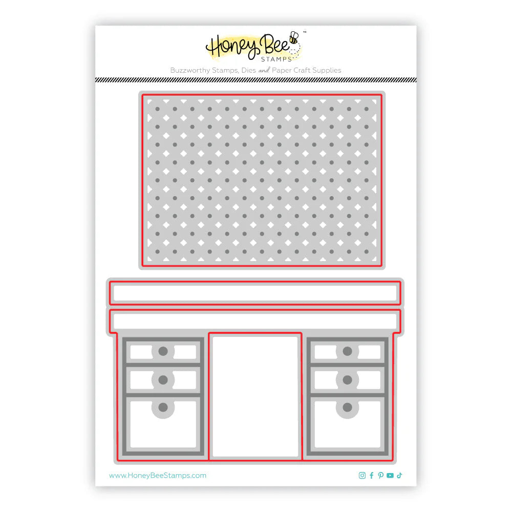 Dies: Honey Bee Stamps-Lovely Layers: Pegboard and Desk