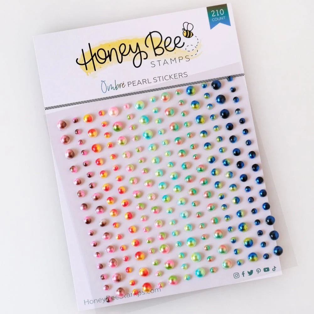 Embellishments: Honey Bee Stamps-Ombre Pearls- Pearl Stickers - 210 Count