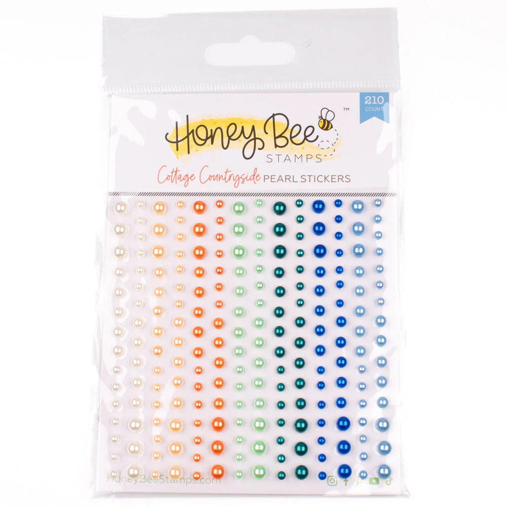Embellishments: Honey Bee Stamps-Cottage Countryside - Pearl Stickers - 210 Count