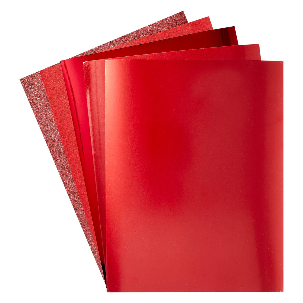 Specialty Paper: Spellbinders-RUBY ASSORTED TREASURED CARDSTOCK 8 1/2