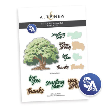 Dies: Altenew-Stencil Art: Strong Oak Add-On Die Set