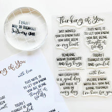 Load image into Gallery viewer, Stamps: Catherine Pooler Designs-Inside Out Thinking of You Sentiments Stamp Set
