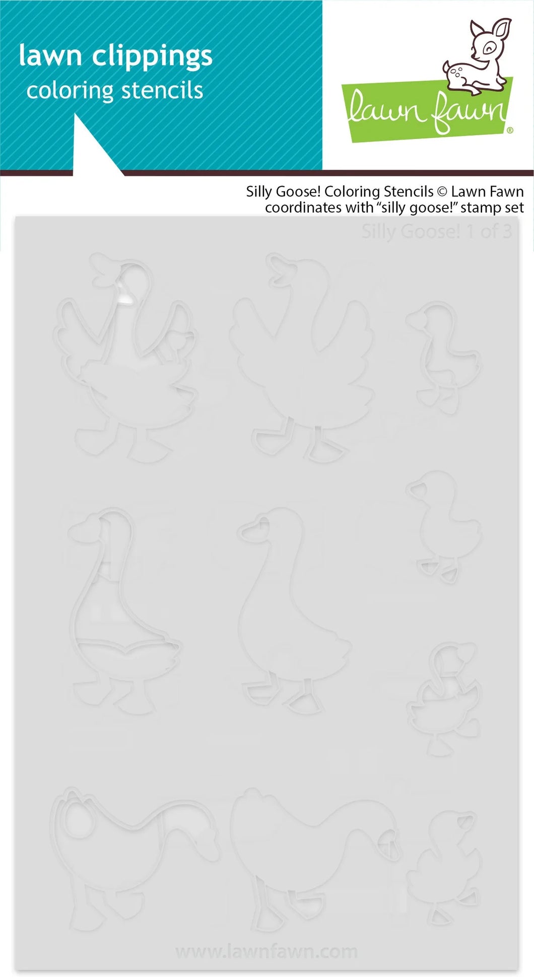 Stencils: Lawn Fawn-Silly Goose! Coloring Stencils