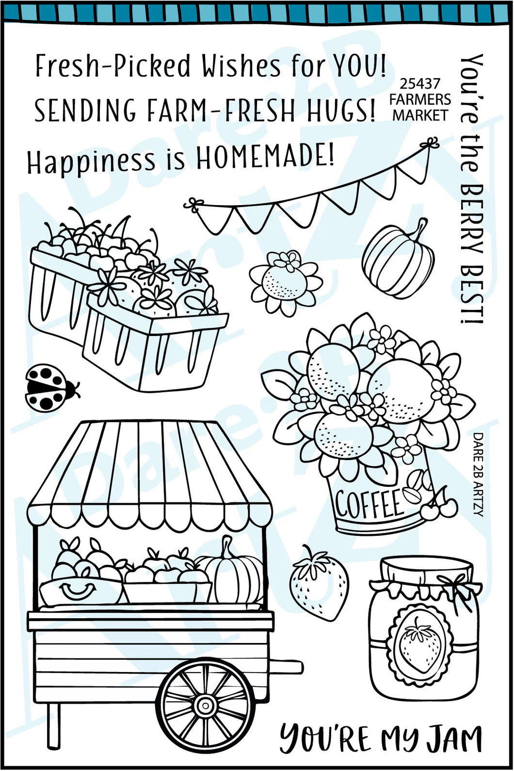 Stamps: Dare 2B Artzy-FARMERS MARKET STAMP SET
