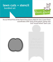 Load image into Gallery viewer, Die and Stencil: Lawn Fawn-Reveal Wheel Pick Of The Patch Drop-Down Add-On Set
