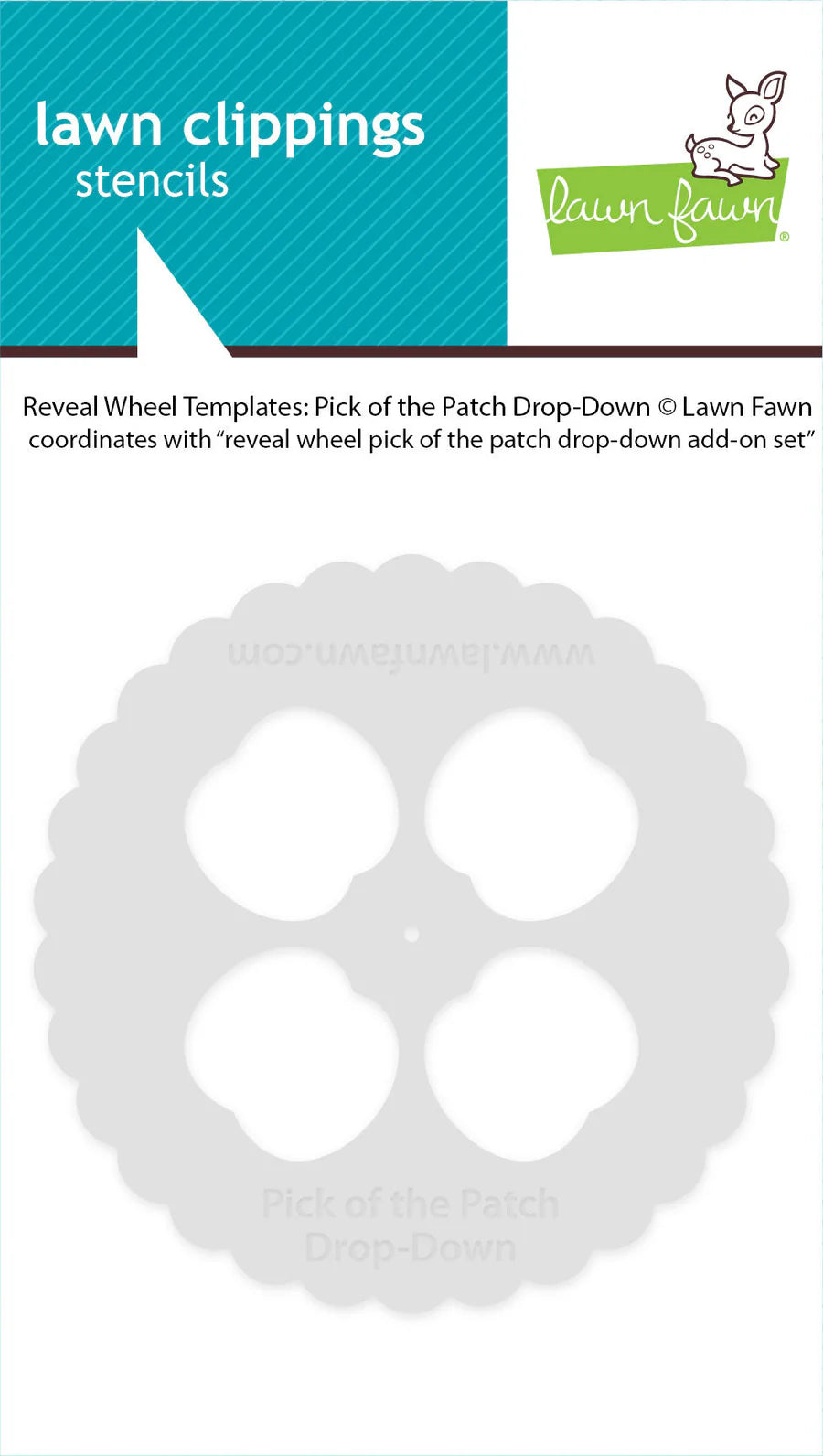 Stencils: Lawn Fawn-Reveal Wheel Templates: Pick of the Patch Drop-Down