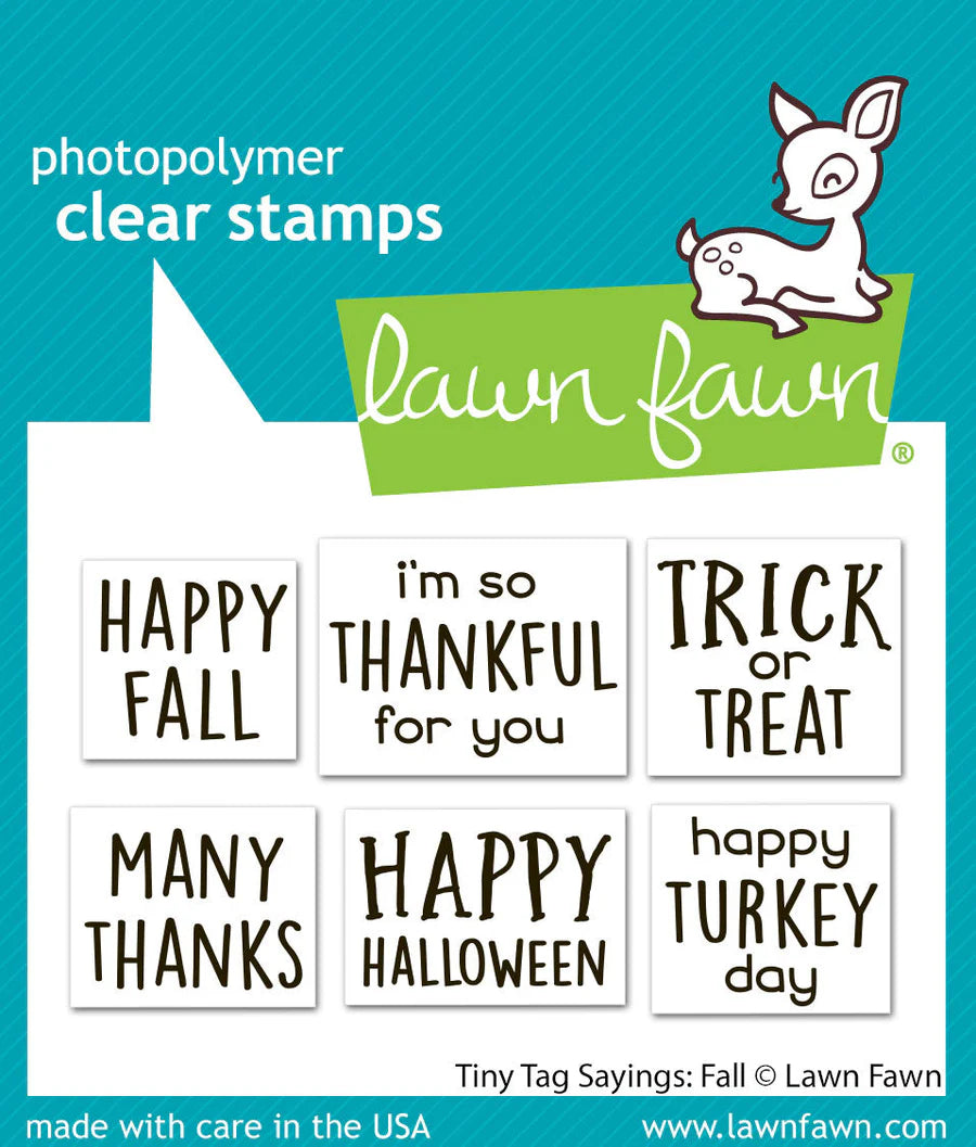 Stamps: Lawn Fawn-Tiny Tag Sayings: Fall