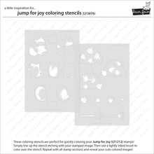Load image into Gallery viewer, Stencils: Lawn Fawn-Jump for Joy Coloring Stencils
